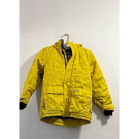 OBERMEYER Insulated Ski Snowboard Jacket Sz 12 yellow Oracle Parka Coat Teen